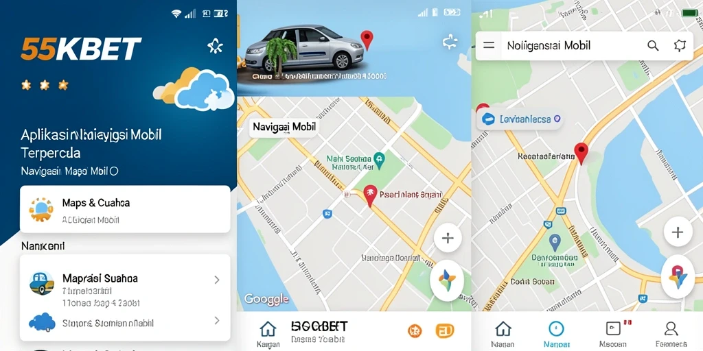 Antarmuka aplikasi 55KBET yang intuitif untuk Navigasi Mobil.
