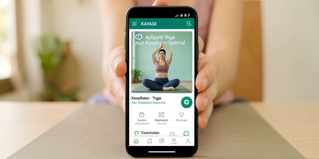 Antarmuka aplikasi KAYA33 menampilkan berbagai kelas Yoga yang menarik.