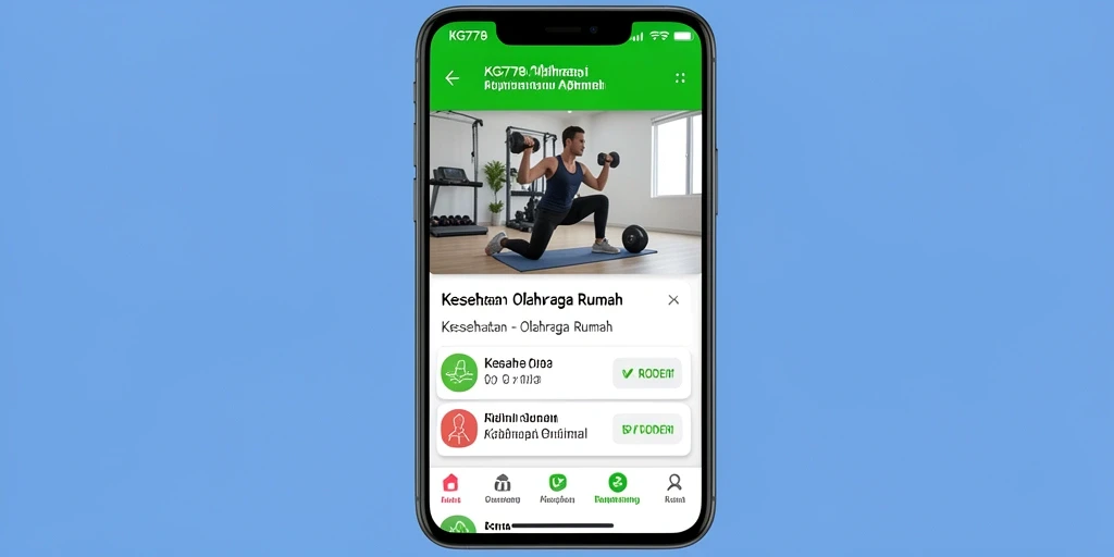 Tampilan antarmuka KG778 yang user-friendly dan menarik untuk olahraga rumah.