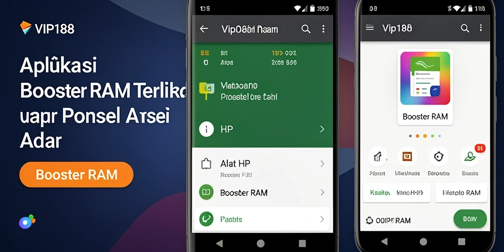 Tampilan antarmuka VIP188 yang ramah pengguna untuk optimasi RAM.
