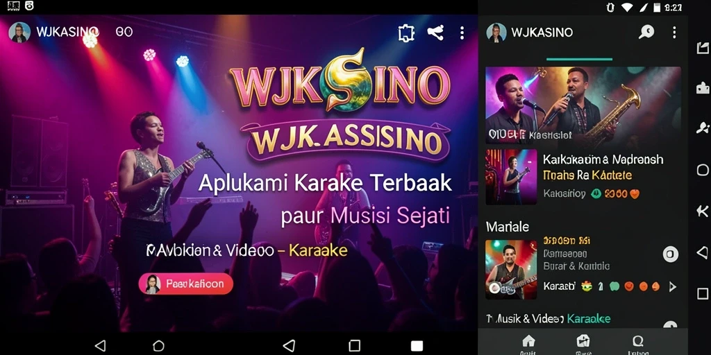 Antarmuka WJKASINO dengan fitur Karaoke yang interaktif.